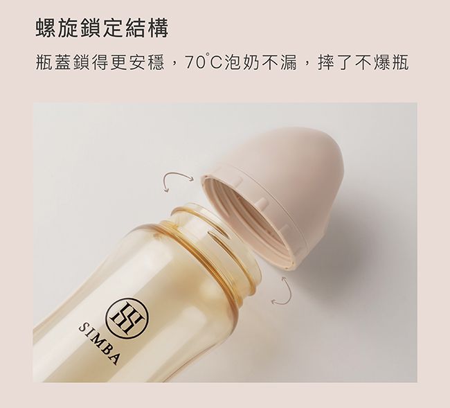 Simba 小獅王辛巴 - 蘊蜜寬口奶瓶瓶蓋組-晨藍