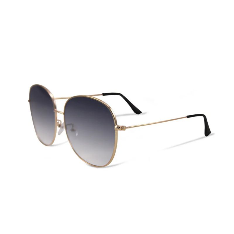 ALEGANT - 韓流復古典雅金邊紫羅蘭漸層女神款墨鏡│UV400太陽眼鏡