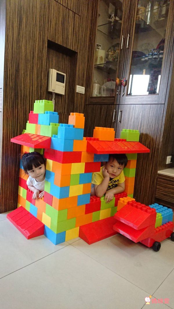 Massbricks 美斯積木 - 【進階豪華-人氣熱銷】美斯大型積木(附可拆卸專利輪子)-88pcs