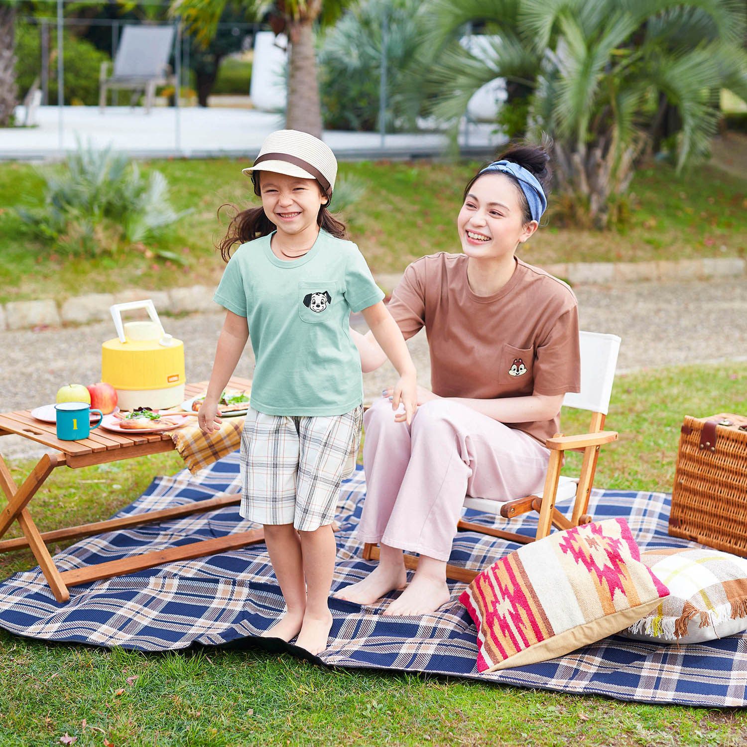 日本千趣會 - 迪士尼角色口袋短袖上衣(大人款)-杯麵-米白