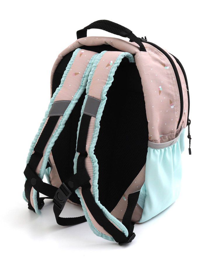 日本 BREEZE - 高機能輕量減壓設計兒童背包-白綠棋盤格 (33x24x13cm)