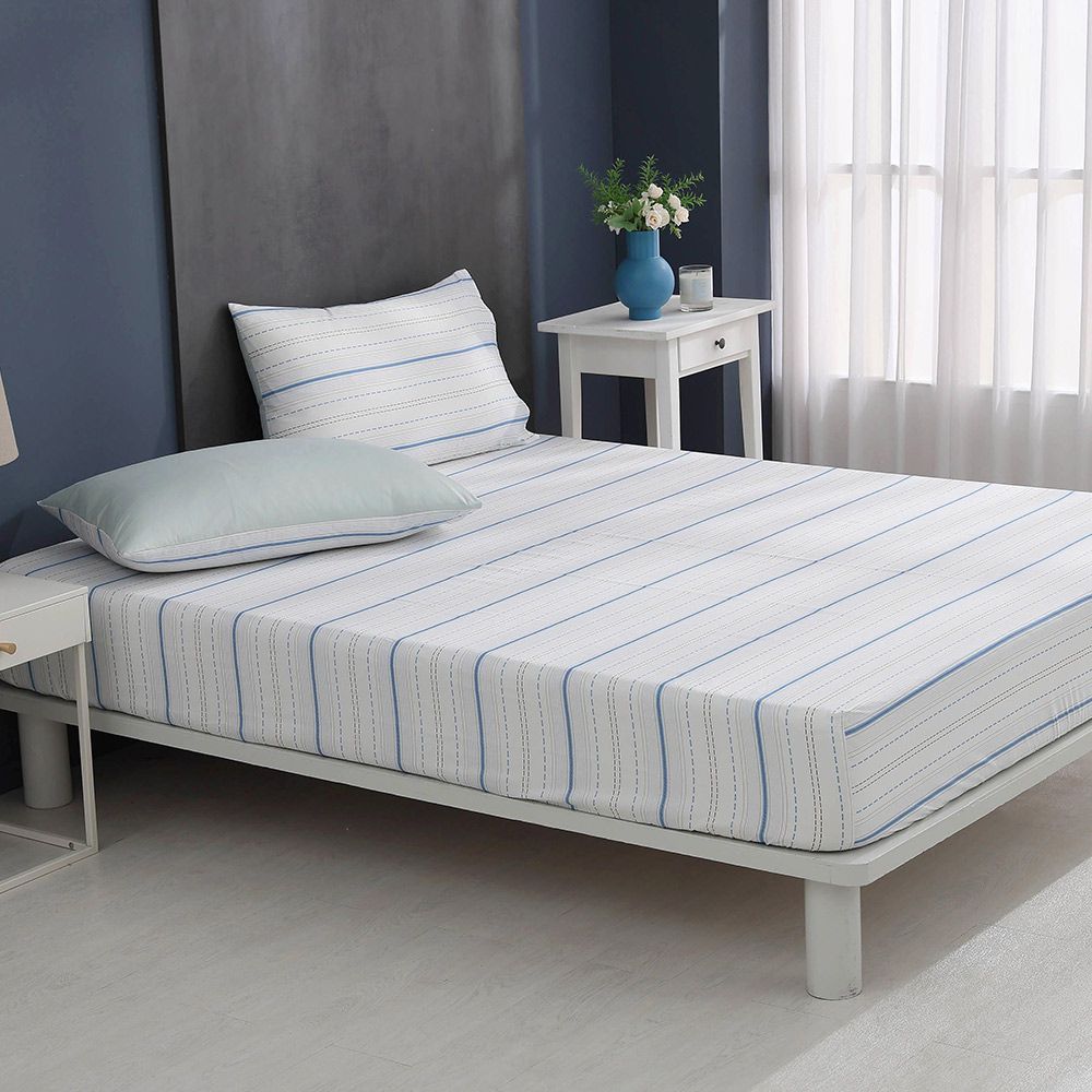 單人床包枕套組 100%精梳棉 純棉-艾普斯