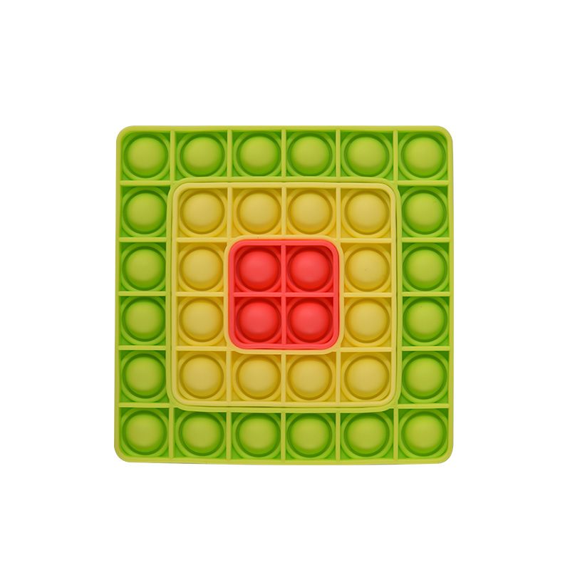 嘻嘻哈哈 - POP IT 療癒玩具-方形組合-綠配黃