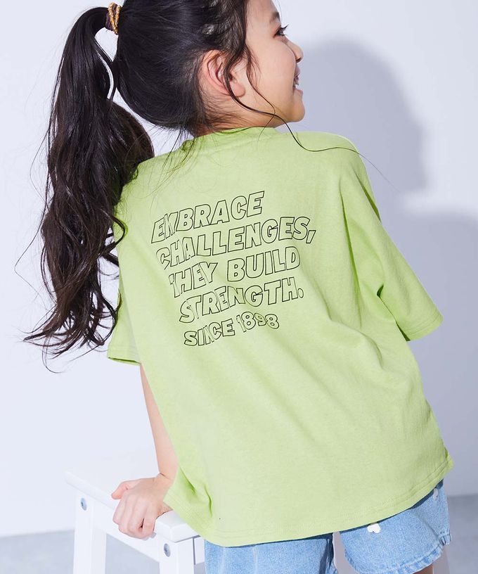 日本 devirock - 100%棉 帥氣印花寬版落肩T恤-紐約老虎-白