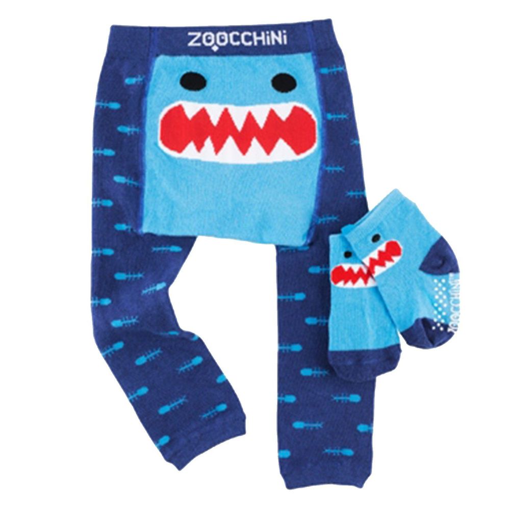 美國 ZOOCCHINI - 包屁褲+襪-鯊魚