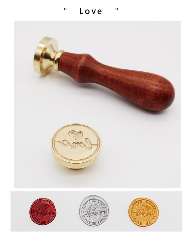 HAPPYMT - 火漆封蠟入門超值組-祝福語Best wishes-金色蠟粒