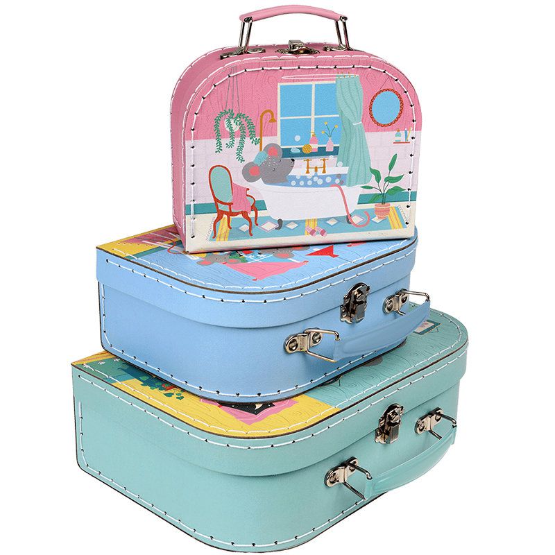 英國 Rex London - 幼兒/兒童旅行手拿箱3件組-溫馨家園