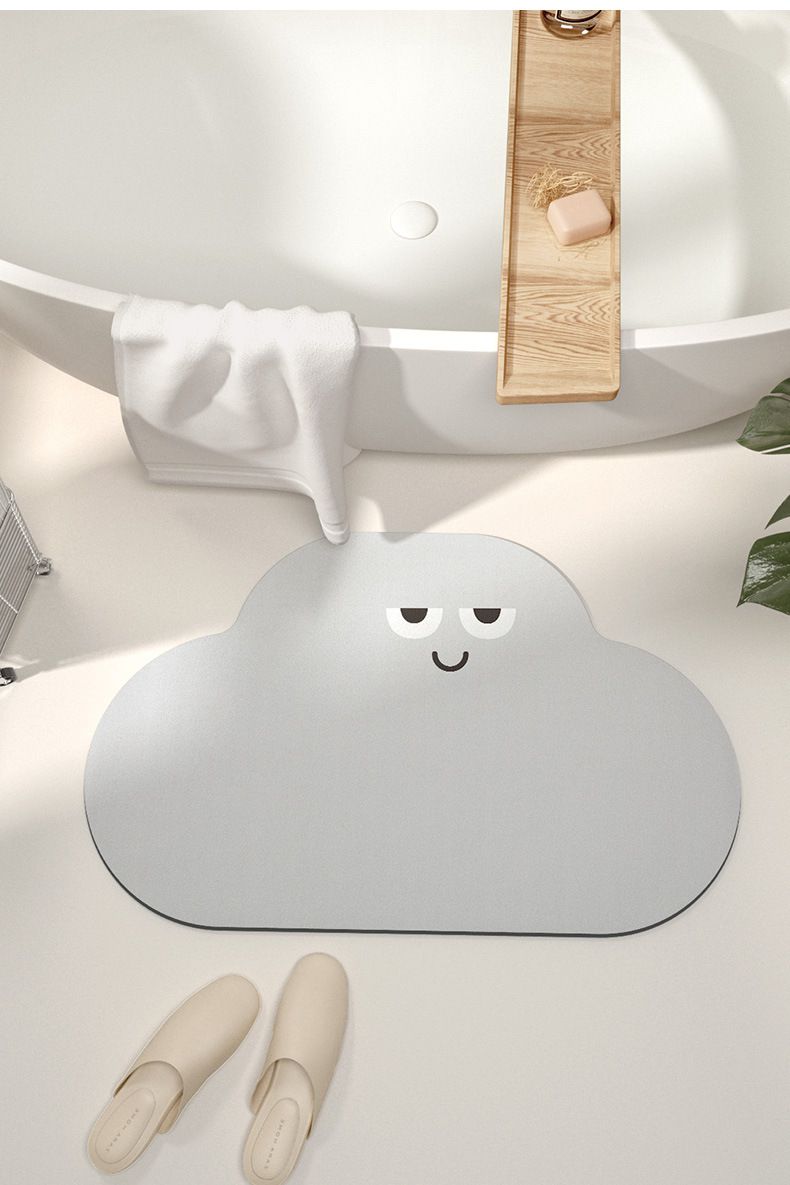 科技絨速乾防滑腳踏墊-震驚小綠花-綠色