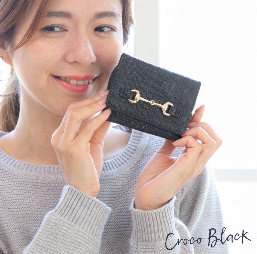 日本 ALTROSE - H型金屬釦短皮夾-焦糖棕 (10.5x8.5x4cm)