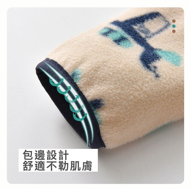 Fleece搖粒絨兒童外套-紫線條角形