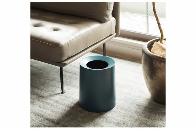 日本ideaco - 圓形家用垃圾桶-靛藍-11.4L