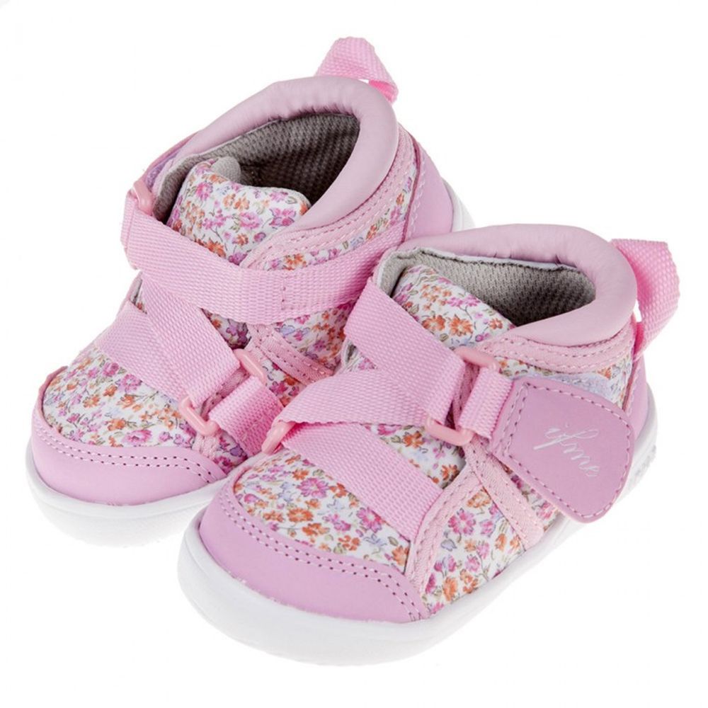 日本IFME - 日本IFME童趣CALIN碎花粉超輕量寶寶機能學步鞋