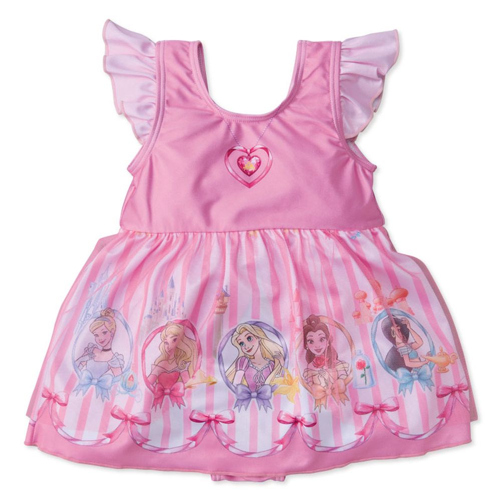 連身泳衣-公主-粉紅色