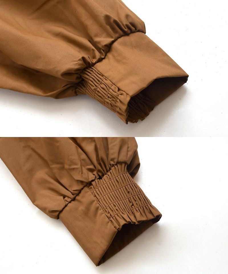 日本 zootie - 氣質後綁帶澎澎袖上衣-焦糖棕