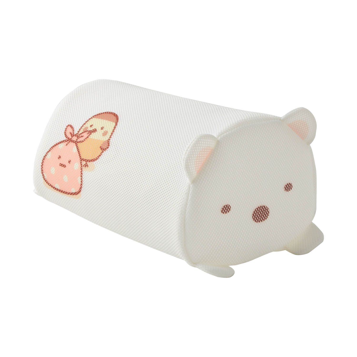 日本千趣會 - 角落生物 日本製圓筒洗衣網/衣物收納袋-白熊 (L(20x32x18cm))