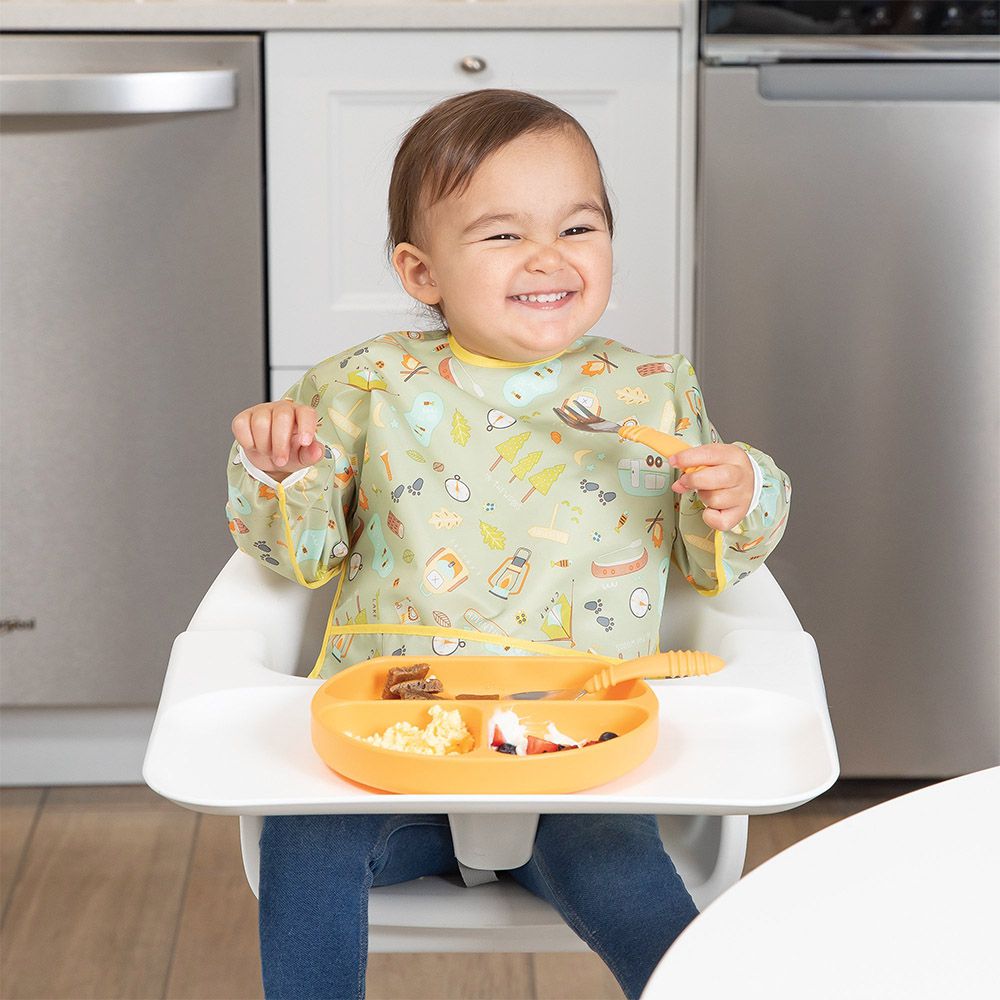 防水長袖圍兜兜-露營趣