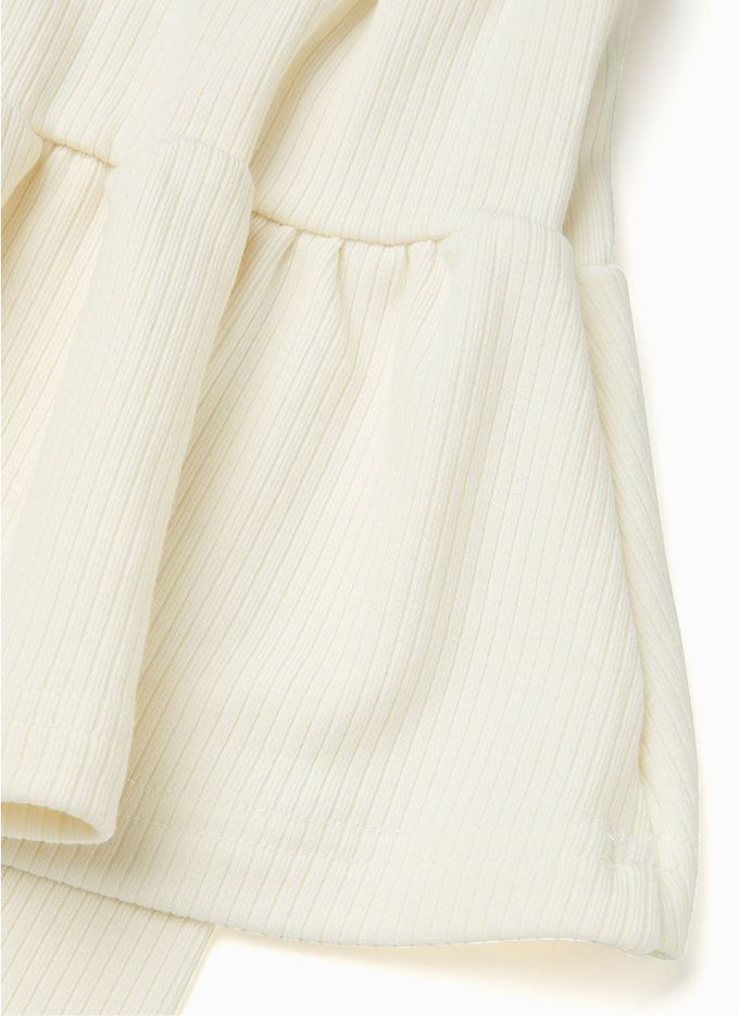 韓國 OZKIZ - (內裡磨毛)百搭彈性內搭褲裙-象牙白