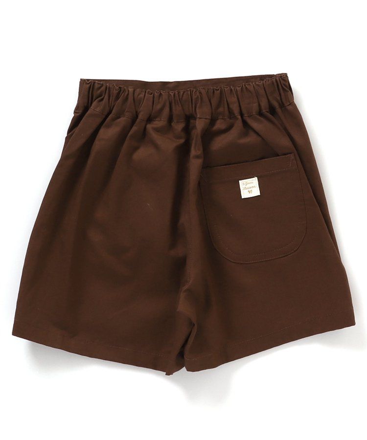 日本 apres les cours - 小奢華金屬鈕扣俏麗褲裙-棕色