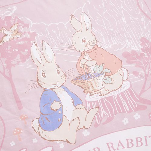 悅讀比得兔兩件式睡袋/小朋友睡袋/兒童睡袋/幼兒園睡袋 (睡袋、涼被內胎、提袋)-粉色