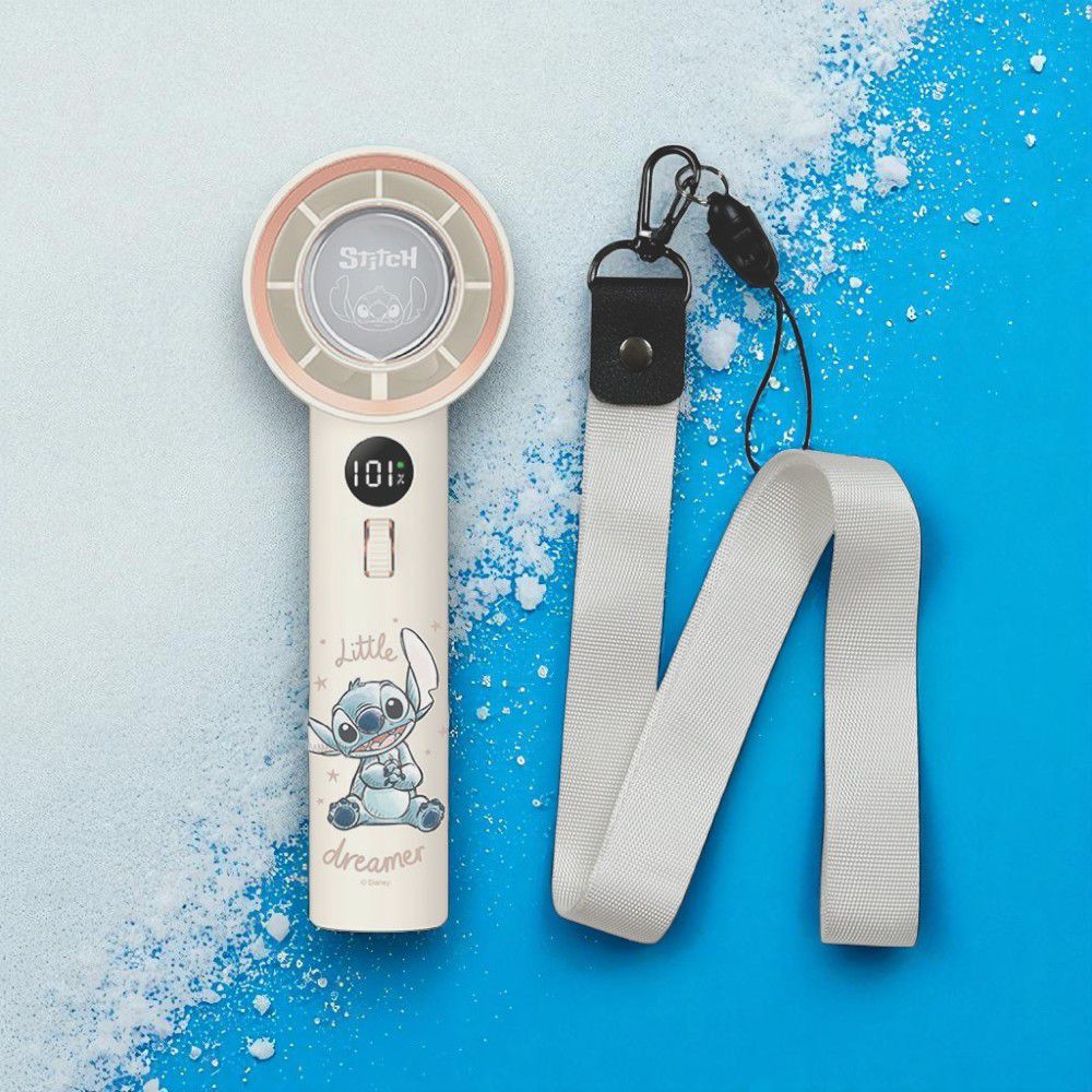 迪士尼授權 101段 冰鎮強力製冷渦輪冰風扇 TF-06 送掛繩-誠懇史迪奇(米)