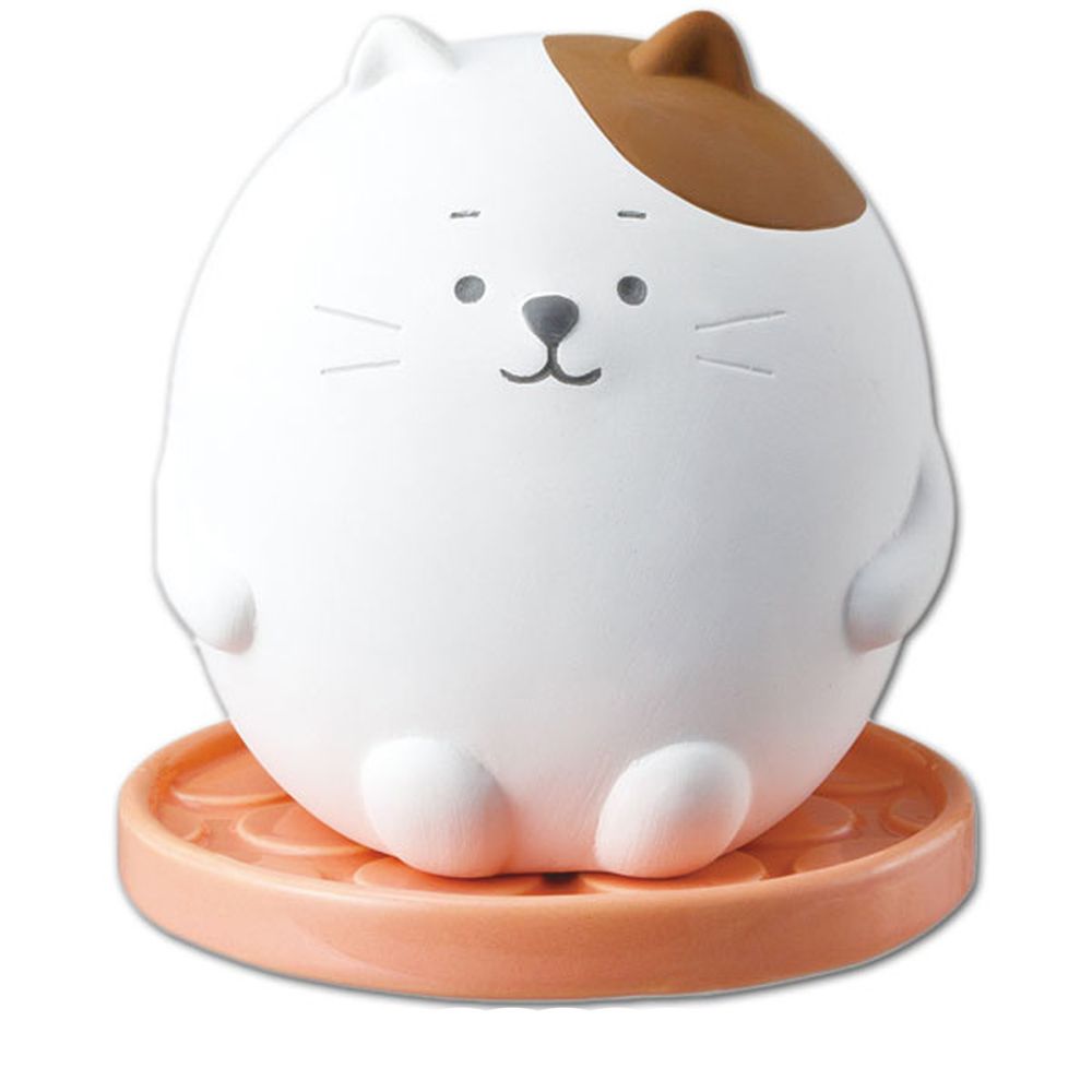 日本 DECOLE - 療癒環保除濕除臭擺飾(可重複使用)-圓滾滾 貓貓