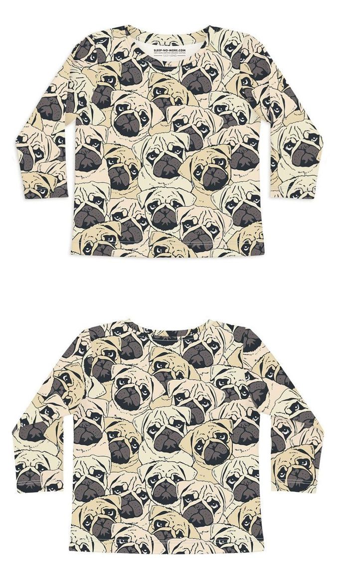 英國 SLEEP NO MORE - 100% 有機棉兒童圓領長袖上衣-巴哥