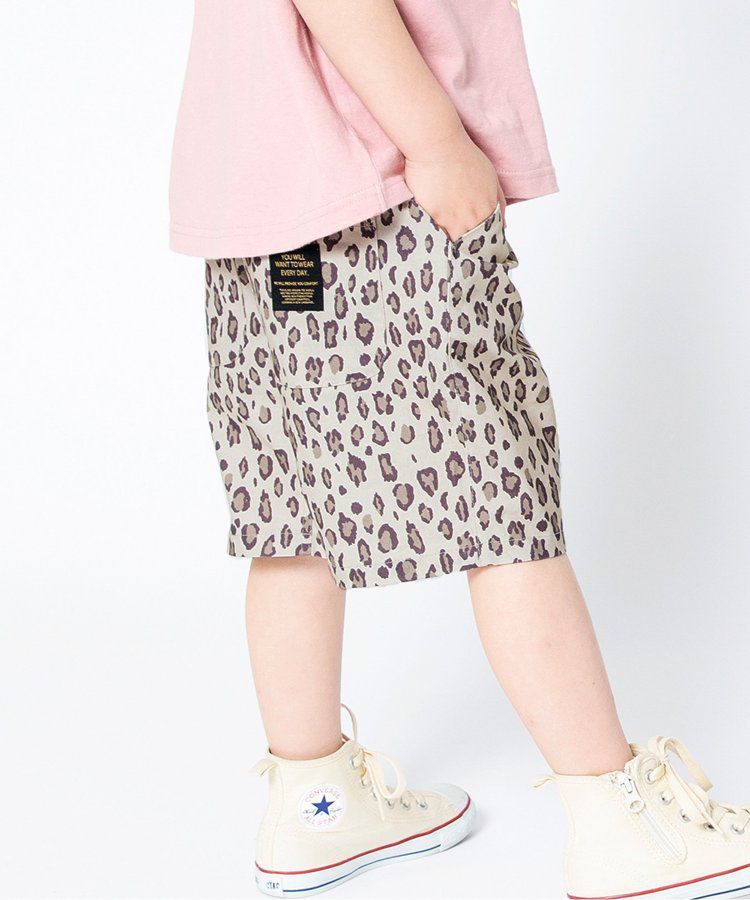 日本 BREEZE - 滿版印花腰束口休閒短褲-圓點-炭黑