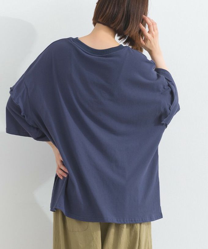 日本 Lupilien - 接觸冷感 學院風印花荷葉寬袖上衣-橘