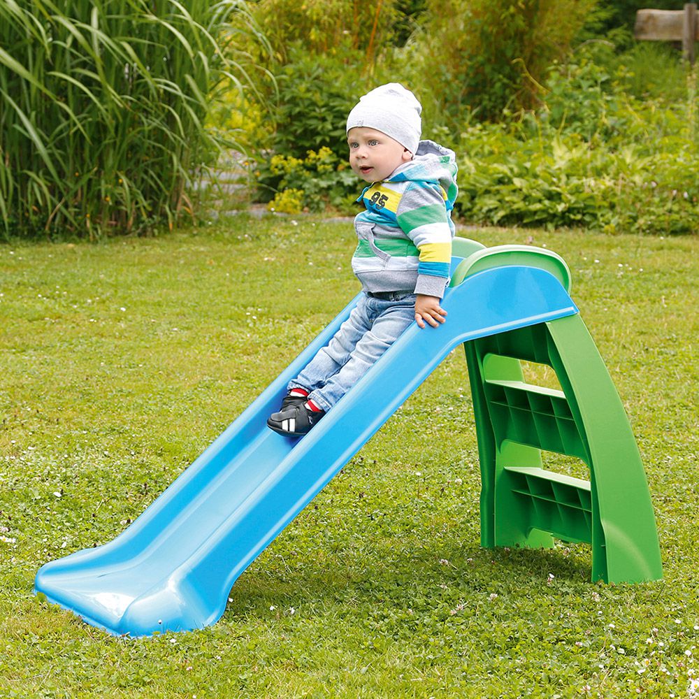 美國 Little Tikes - 小小溜滑梯-藍綠