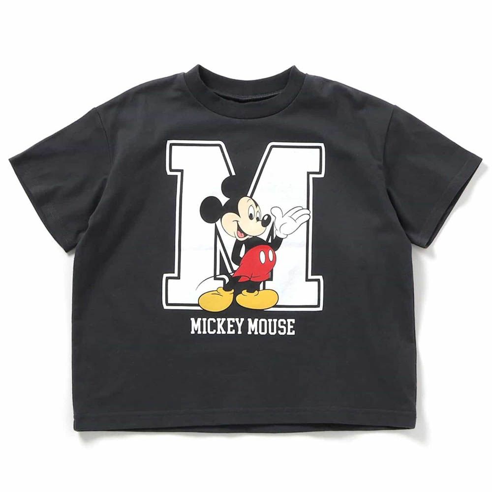 迪士尼限定 印花T恤-卡通人物米奇-炭灰