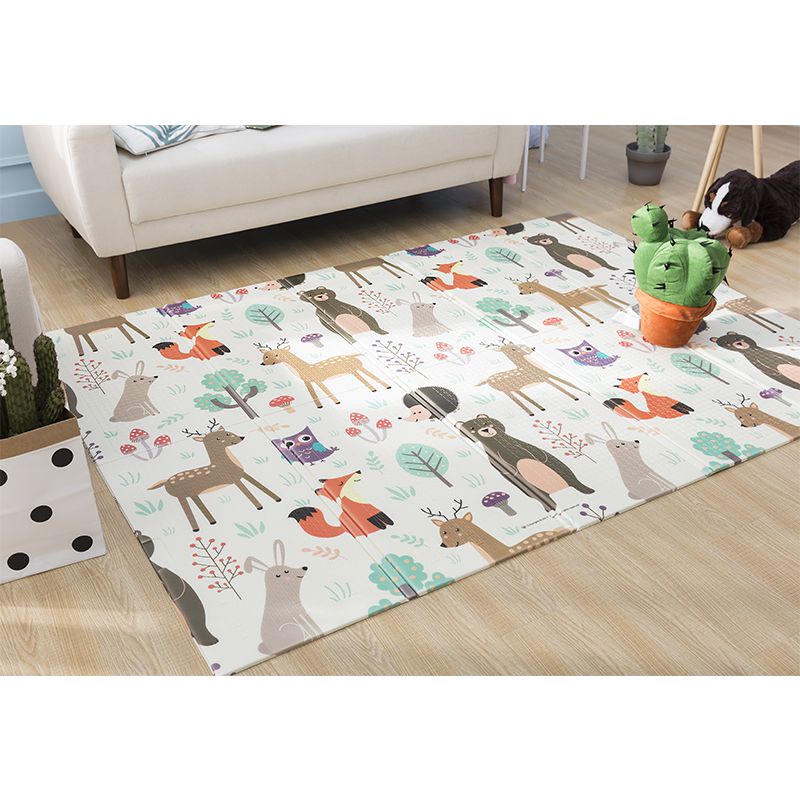 akachan honpo - 可折疊柔軟遊戲地墊-動物 (約148×198×1cm)-適用年齡：1歲以上