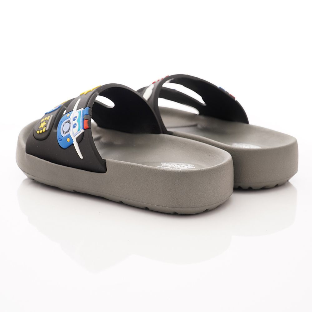 Super Wings - 卡通童鞋-超輕量拖鞋款(中小童段)-灰黑-日本尺寸cm