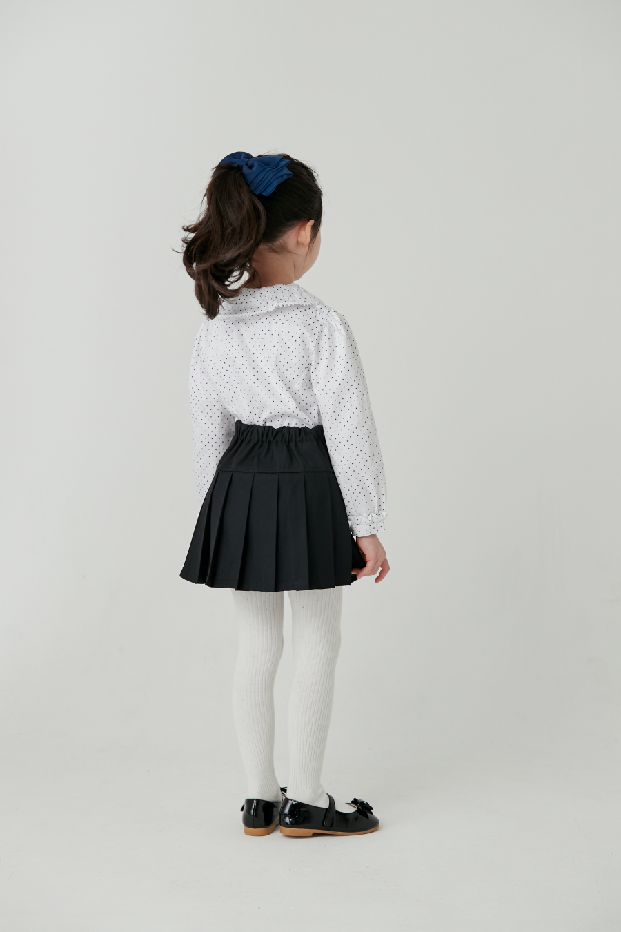 韓國 Coco Bang - 三層荷葉裝飾點點襯衫