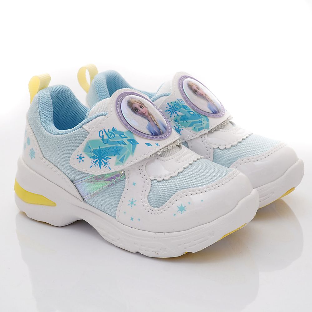 Moonstar日本月星 - DN冰雪奇緣電燈(中小童段)-運動鞋-白