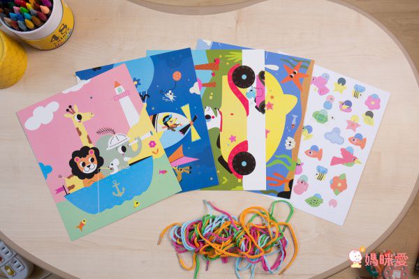 法式木質串珠 DIY【Janod】串珠手鍊、水晶貼畫、刮畫動物面具