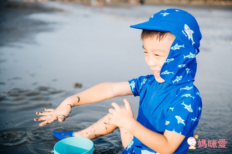 德國Playshoes - 抗UV防曬短袖兩件組兒童泳裝-鯊魚