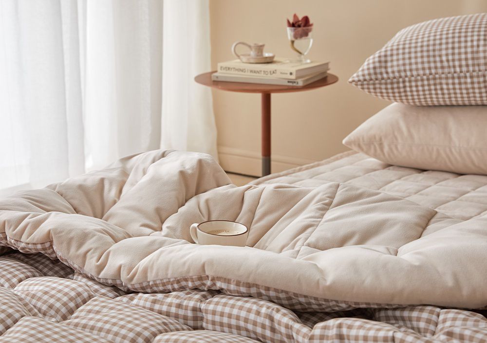 韓國 Maatila - 可水洗超細纖維棉花糖棉被-可可鬆餅