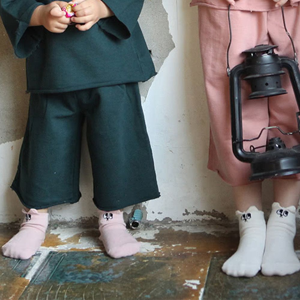 韓國 Mini Dressing - 嬰幼兒/小童短襪兩入組-粉白小兔