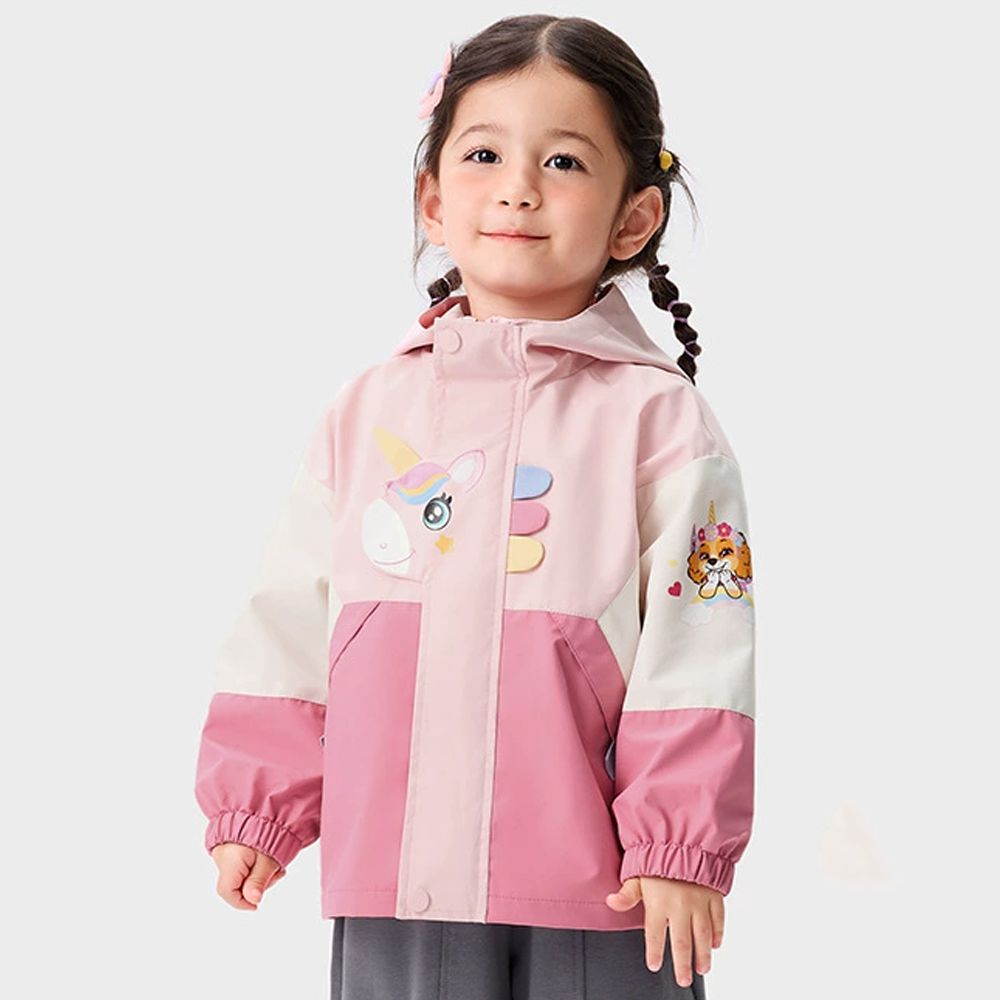 卡通汪汪隊立體造型防風防水外套-卡通人物天天-拼色粉