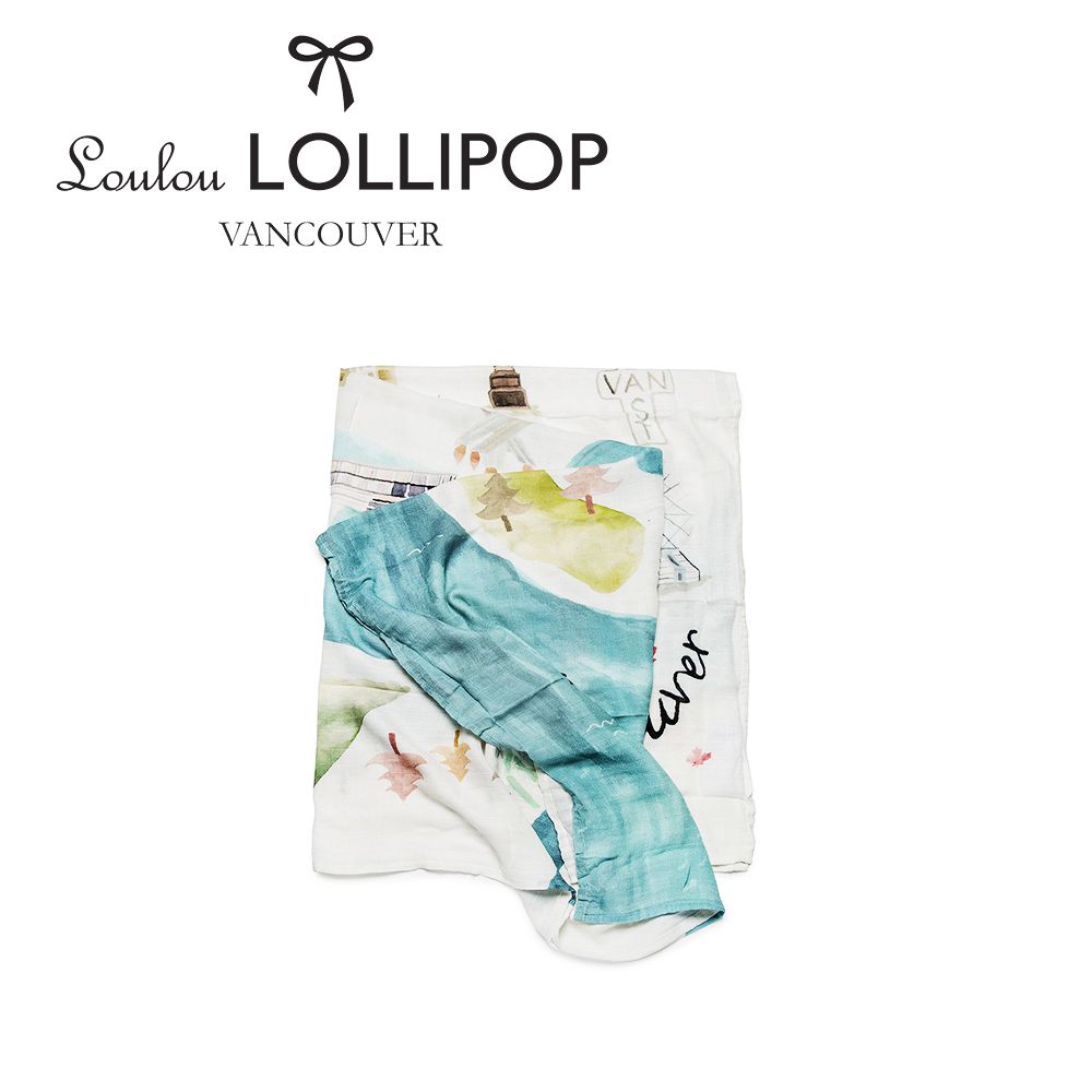Loulou Lollipop - 竹纖維透氣包巾 - 城市款-加拿大溫哥華 (120x120cm)