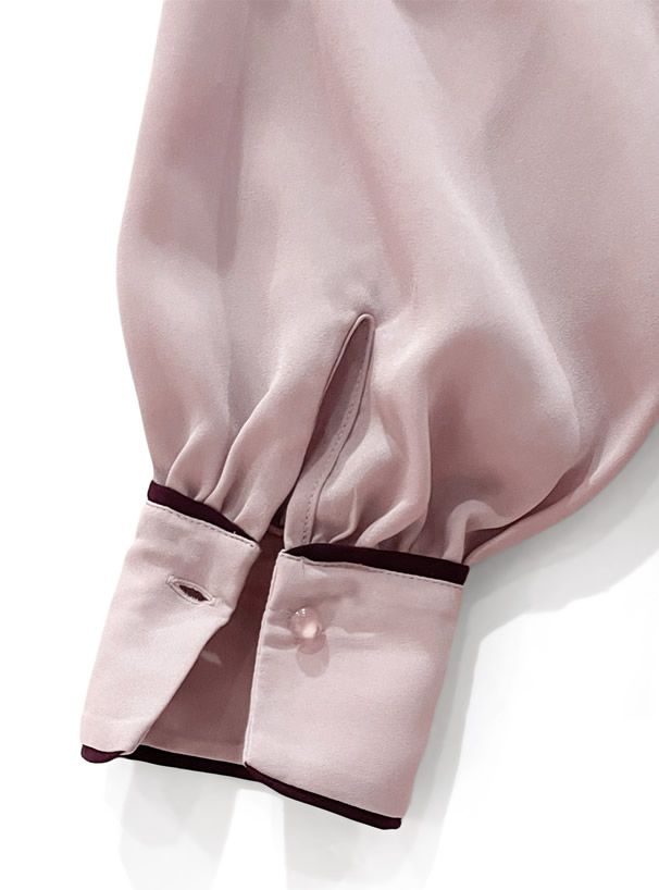 日本 GRL - 戀愛時光綁帶長袖洋裝-浪漫粉