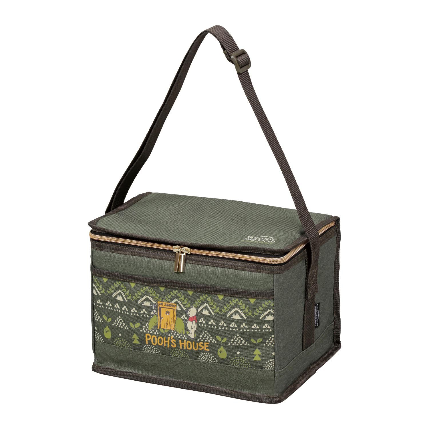 日本 Pearl 金屬 - 迪士尼方形保冷袋-維尼-綠 (6L(28x18x18.5cm))