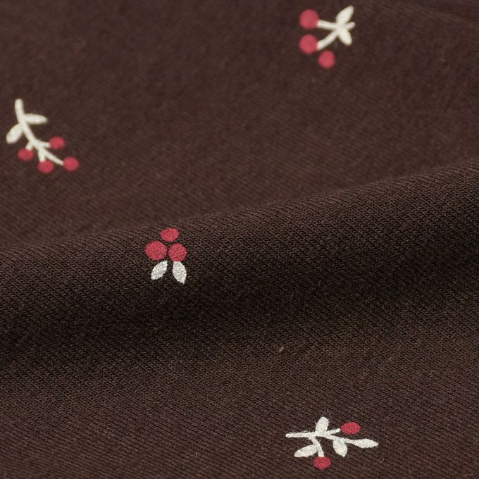 akachan honpo - 10分長經典褲 裏起毛-一般合身款-咖啡色