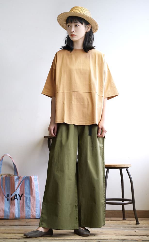 日本 zootie - 抗透汗 前短後長後開衩設計五分袖上衣-深咖啡