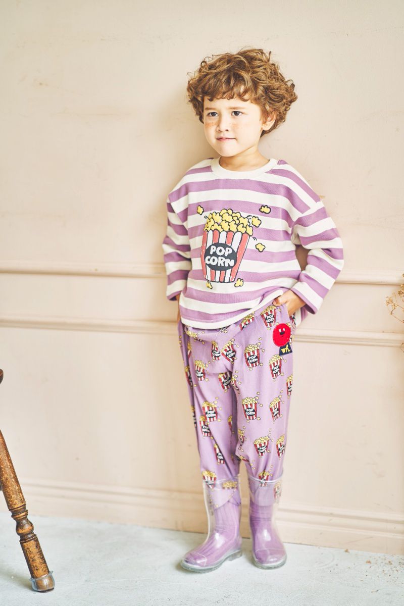 韓國 Mimico - 童趣圖案舒適彈力褲-爆米花