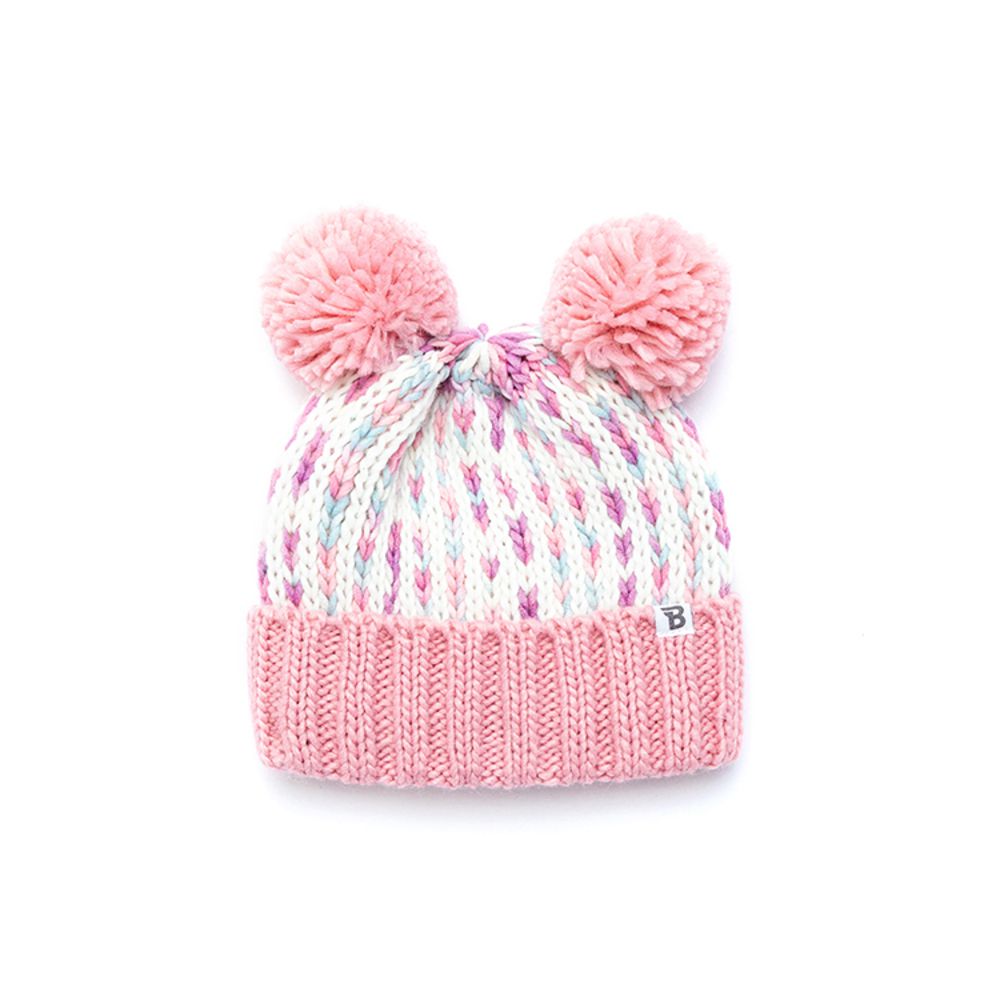 美國 Babiators - 毛球造型針織帽 - 粉紅泡泡