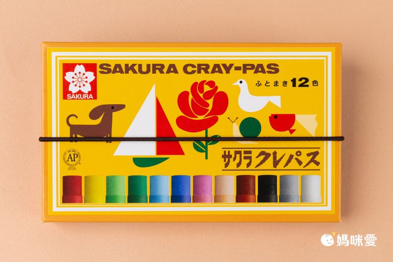 日本文具代購 - SAKURA 日本製軟蠟筆-12色