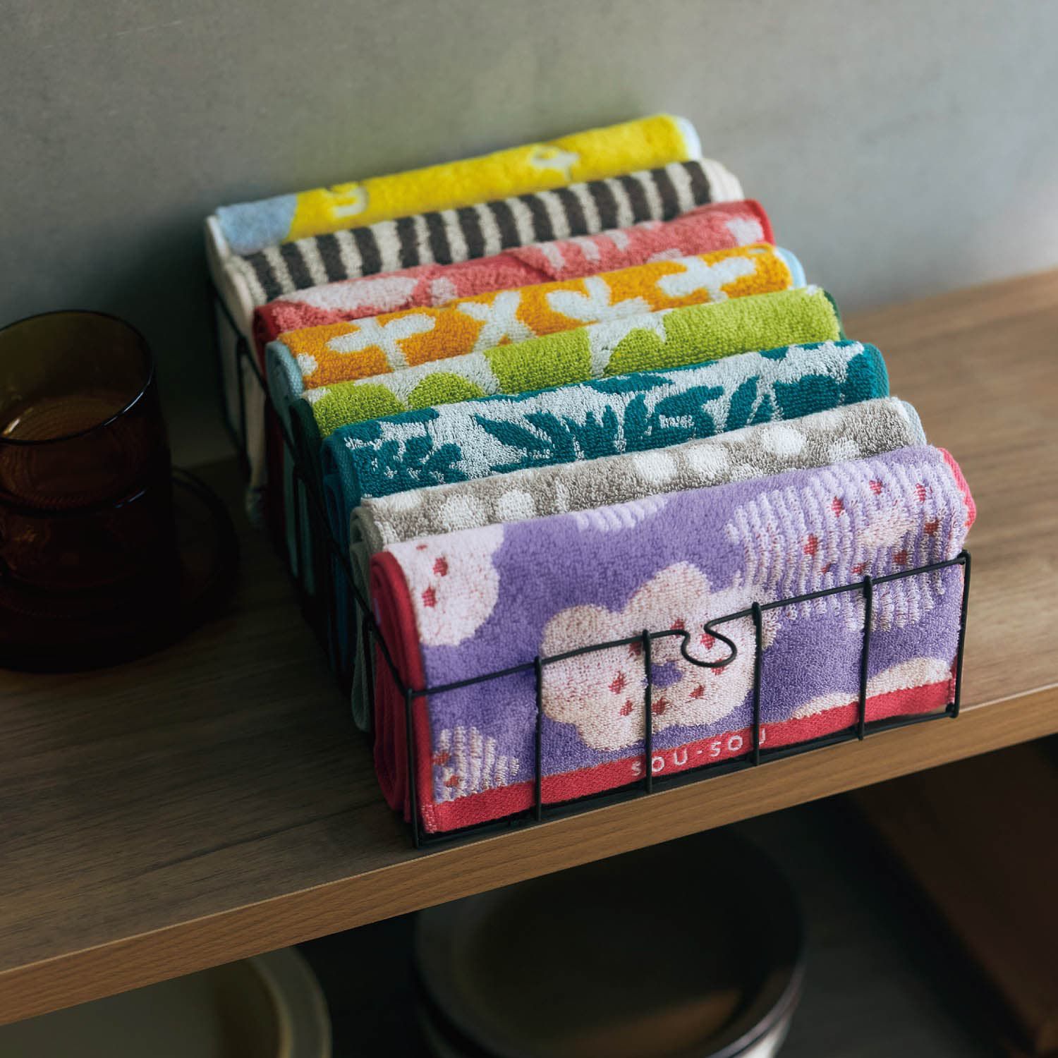 SOU·SOU - 日本製抗菌加工今治廚房毛巾-灰 (22x72cm)