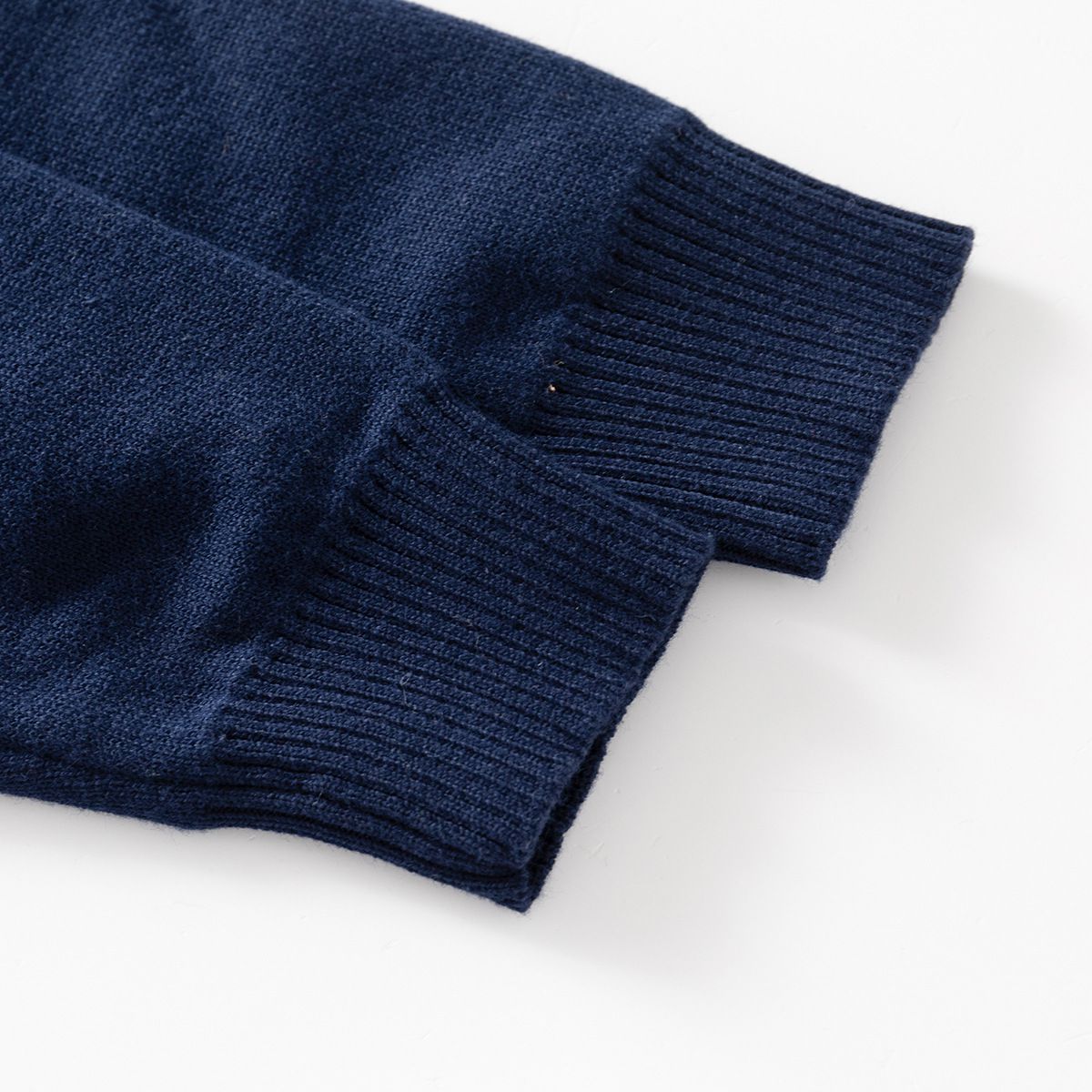 WELLKIDS - 薄絨圓領保暖長袖上衣/大學T-太空人-深藍色