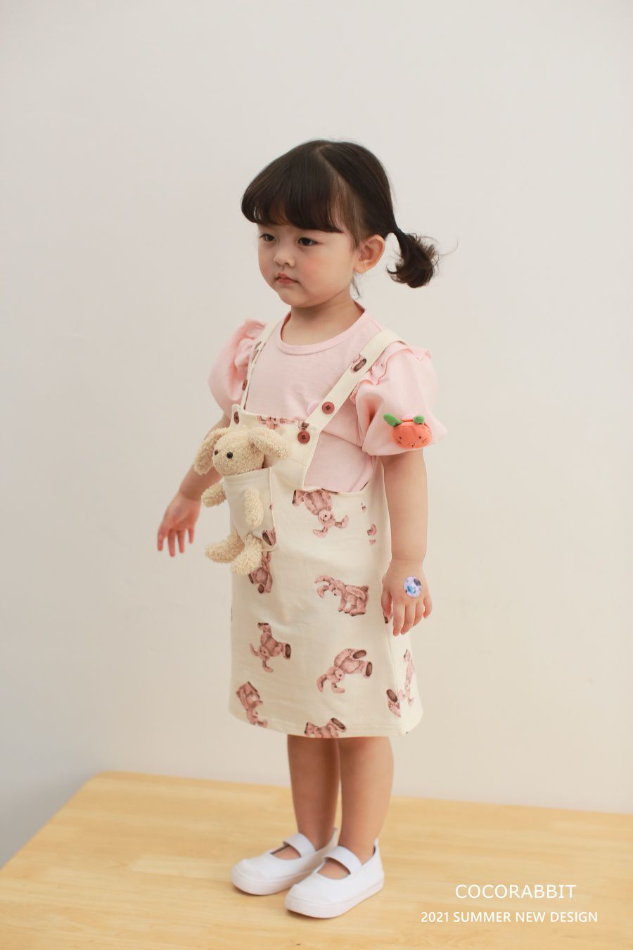 韓國 Coco Rabbit - 兔子娃娃吊帶裙-米白